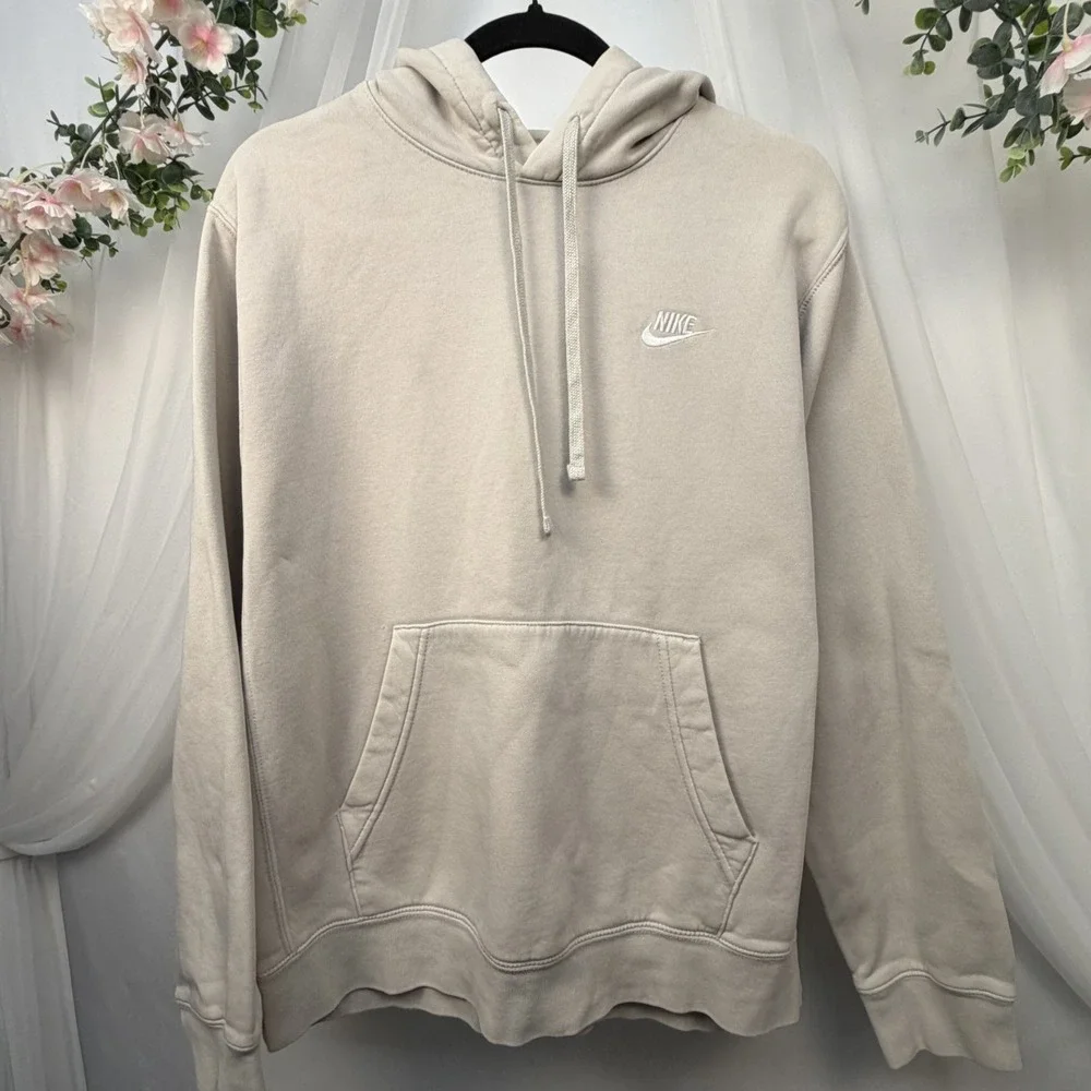 Nike Sportswear Club Fleece Hoodie Pullover Men's BV2654-072 Light Bone Medium